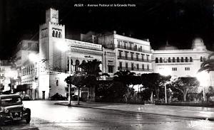 ALGER - AVENUE PASTEUR ET POSTE - 1954
